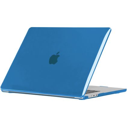 Mobigear Glossy MacBook Air 15 Inch (2023-2026) Hoes Hardshell Laptopcover MacBook Case - Donkerblauw - Model A2941 / A3114 / A3241 / A3448