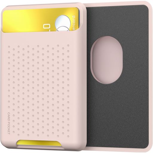 Mobigear Pocket Siliconen Pasjeshouder - 2 Pasjes - MagSafe Compatible - Roze