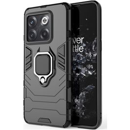 Mobigear Armor Ring OnePlus 10T Hoesje Hardcase Backcover Shockproof met Ringhouder - Zwart