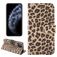 Mobigear Leopard iPhone 12 Hoesje Bookcase Portemonnee - Geel