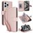 Mobigear Wallet iPhone 15 Pro Hoesje Bookcase Portemonnee - Roségoud