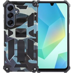 Mobigear Armor Stand Samsung Galaxy A16 Hoesje Hardcase Backcover Shockproof met Standaard - Blauw