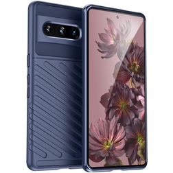 Mobigear Groove Google Pixel 7 Pro Hoesje Flexibel TPU Backcover - Blauw