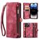 Caseme 008 iPhone 15 Pro Hoesje Uitneembare 2in1 Bookcase Portemonnee - Rood