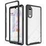 Mobigear Two-Layer LG Velvet Hoesje Hardcase Backcover Shockproof - Zwart