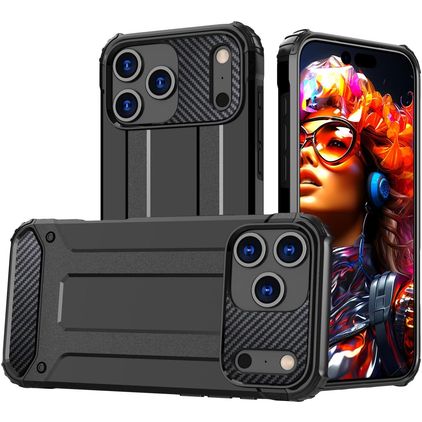 Mobigear Outdoor iPhone 17 Pro Max Hoesje Hardcase Backcover Shockproof - Zwart