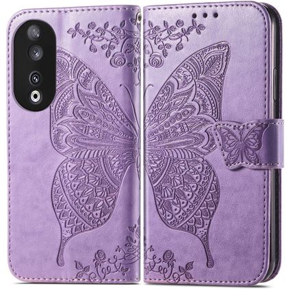Mobigear Butterfly HONOR 90 Hoesje Bookcase Portemonnee - Paars