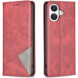Mobigear Rhombus Slim iPhone 17 Hoesje Bookcase - Rood
