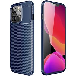Mobigear Racing iPhone 13 Pro Max Hoesje Flexibel TPU Backcover - Blauw