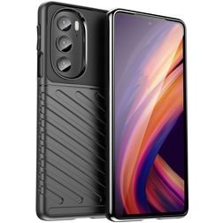 Mobigear Groove Motorola Edge 30 Pro Hoesje Flexibel TPU Backcover - Zwart