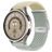 Mobigear Braided Dual Nylon Smartwatch Bandje Klemsluiting - Universeel 20 mm aansluiting - Grijs / Sterrenlicht