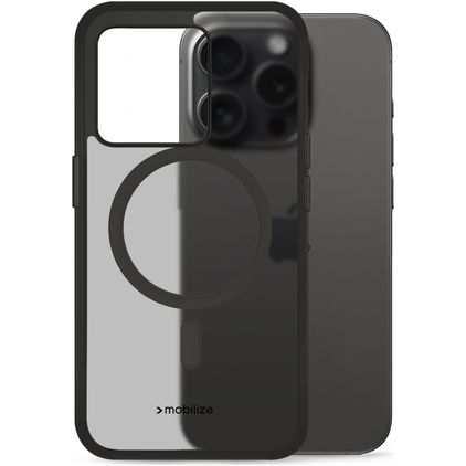Mobilize Hybrid iPhone 15 Pro MagSafe Hoesje Hardcase Backcover Shockproof - Zwart