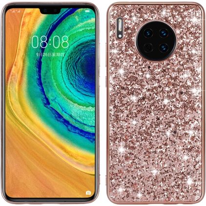 Mobigear Glitter Huawei Mate 30 Hoesje Hardcase Backcover - Roségoud