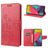 Mobigear Flowers Samsung Galaxy M53 Hoesje Bookcase Portemonnee - Rood