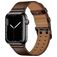 Mobigear Milano Leren Apple Watch Bandje Gespsluiting - 42/41/40/38 mm - Bruin