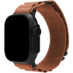 Mobilize Alpine Nylon Apple Watch Bandje Gespsluiting - 42/41/40/38 mm - Terracotta
