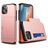 Mobigear Rugged Credit Card Case Rose Gold Apple iPhone 12 Mini