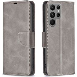 Mobigear Excellent Samsung Galaxy S25 Ultra Hoesje Bookcase Portemonnee - Grijs