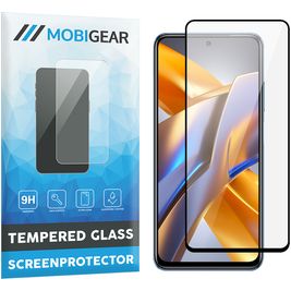 Mobigear Premium POCO M5s Glazen Screenprotector - Case Friendly - Zwart