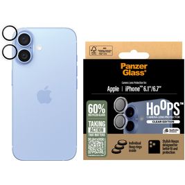 PanzerGlass Hoops iPhone 16 Glazen Camera Lens Protector - Case Friendly