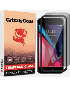 GrizzlyCoat Easy Fit AntiSpy iPhone 6s Glazen Screenprotector Privacy - Case Friendly + Installatie Frame