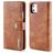 Mobigear Snap Button iPhone 11 Hoesje Uitneembare 2in1 Bookcase Portemonnee - Bruin