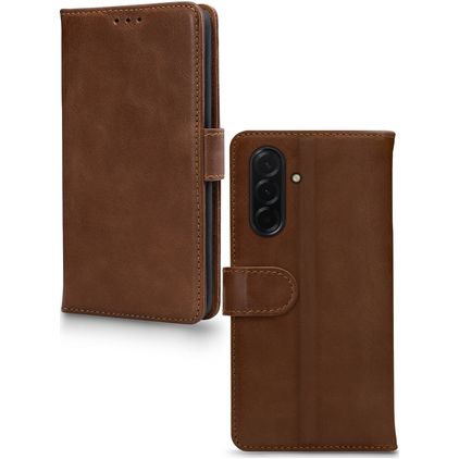Mobilize Wallet Samsung Galaxy A57 Hoesje Echt Leer Bookcase Portemonnee - Bruin