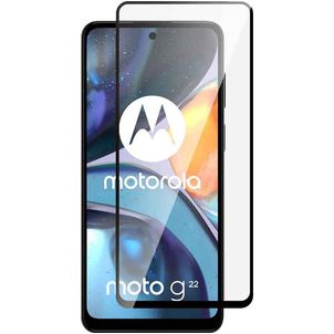 Mobigear Premium Motorola Moto G22 Glazen Screenprotector - Case Friendly - Zwart