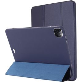 Mobigear Tri-Fold Gel iPad Pro 12.9 Inch (2020) Hoes TPU,Kunstleer Bookcase - Blauw