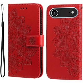 Mobigear Flowers iPhone Air Hoesje Bookcase Portemonnee - Rood