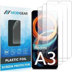 Mobigear Xiaomi Redmi A3 Screenprotector Folie - Case Friendly (3-Pack)