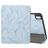 Mobigear Tri-Fold Marble iPad 11 (2025) Hoes Bookcase + Stylus Houder - Blauw