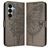 Mobigear Butterfly Samsung Galaxy A27 Hoesje Bookcase Portemonnee - Grijs