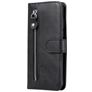 Mobigear Zipper Xiaomi Redmi Note 9 Hoesje Bookcase Portemonnee - Zwart