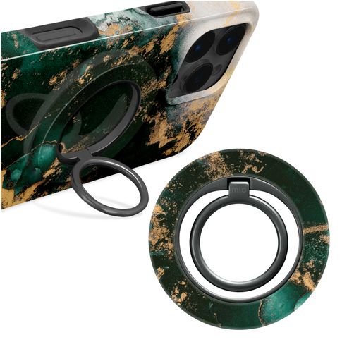 MIO Holder MagSafe Telefoon Ring - Green Marble Universeel