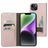 Mobiparts Classic Wallet iPhone 14 Plus Hoesje Bookcase Portemonnee - Roze