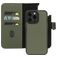 Mobiparts iPhone 15 Pro Max MagSafe Hoesje Echt Leer Uitneembare 2in1 Bookcase Portemonnee - Groen
