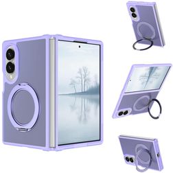 Mobigear 360 Rotating Ring Samsung Galaxy Z Fold 8 Ultra MagSafe Hoesje Hardcase Backcover met Ringhouder - Paars