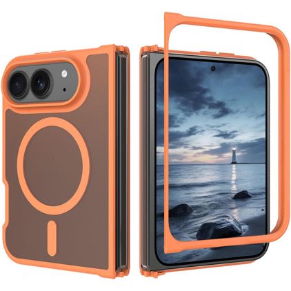 Mobigear Shockproof iPhone Duo MagSafe Hoesje Hardcase Backcover - Oranje