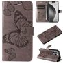 Mobigear Butterfly iPhone 16 Pro Max Hoesje Bookcase Portemonnee - Grijs