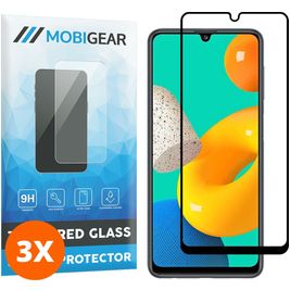 Mobigear Premium Samsung Galaxy M32 4G Glazen Screenprotector - Case Friendly - Zwart (3-Pack)