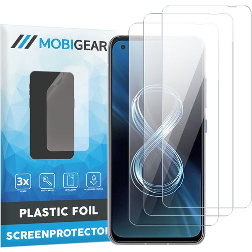 Mobigear ASUS Zenfone 8 Screenprotector Folie - Case Friendly (3-Pack)