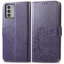 Mobigear Clover Nokia G42 Hoesje Bookcase Portemonnee - Paars