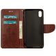 Mobigear Flowers iPhone XS Max Hoesje Bookcase Portemonnee - Bruin