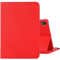 Mobigear DuoStand iPad Mini 7 (2024) Hoes Draaibare Bookcase - Rood