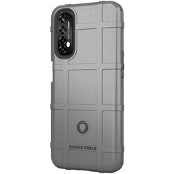 Mobigear Rugged Shield Realme 7 Hoesje Flexibel TPU Backcover Shockproof - Grijs