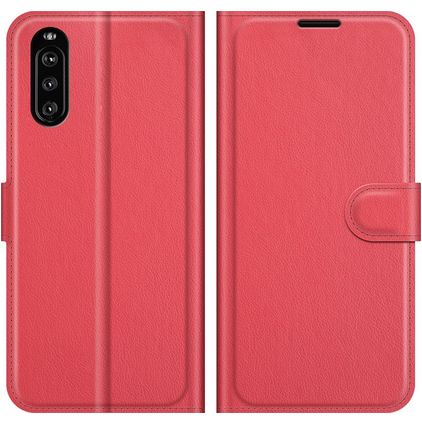 Mobigear Classic Sony Xperia 10 III Hoesje Bookcase Portemonnee - Rood