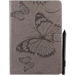 Mobigear Butterfly iPad Air 3 (2019) Hoes Bookcase + Stylus Houder - Grijs