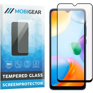 Mobigear Premium Xiaomi Redmi 10C Glazen Screenprotector - Case Friendly - Zwart