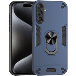 Mobigear Armor Ring Samsung Galaxy M55 Hoesje Hardcase Backcover Shockproof met Ringhouder - Blauw